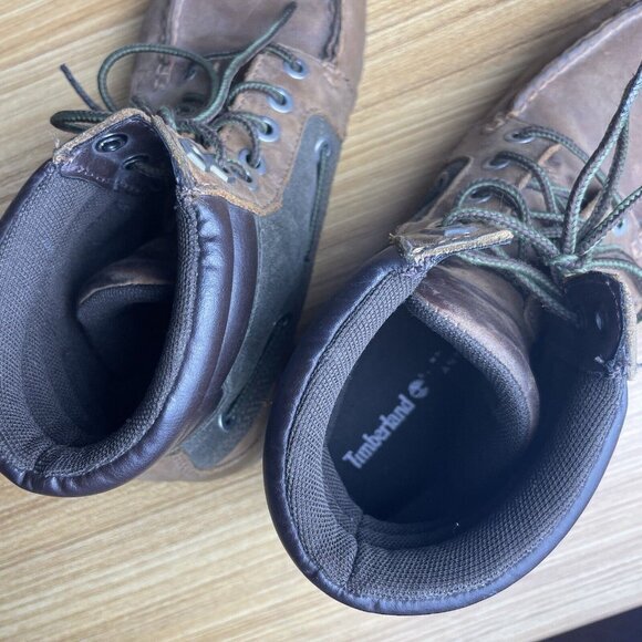 Timberland Oakwell 7 Eye Moc Toe Boots Men 7.5 US Lace Up Chukka Brown Nubuck - Picture 7 of 8